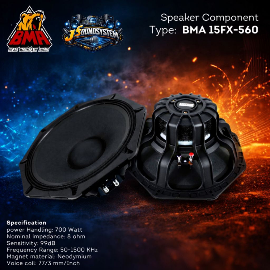 SPEAKER COMPONENT BMA / BMA 15FX-560 / SPEAKER 15 INCH