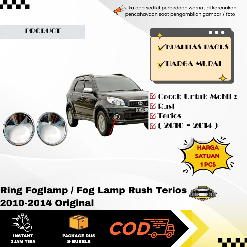 COVER FOGLAMP RING FOGLAMP RUSH TERIOS 2010-2014 ORIGINAL