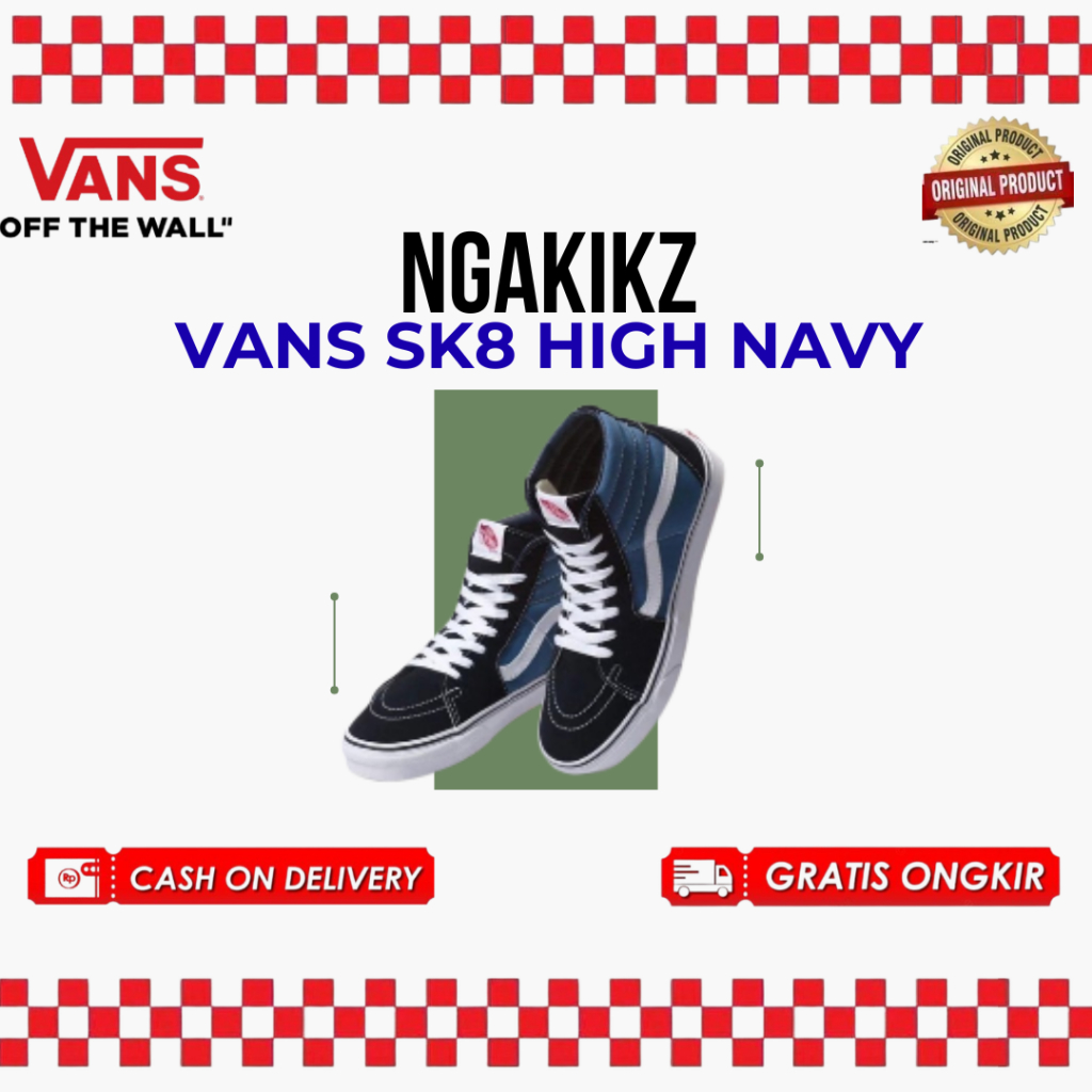 SNEAKEARS SK8 HIGH NAVY | 100% ORIGINAL