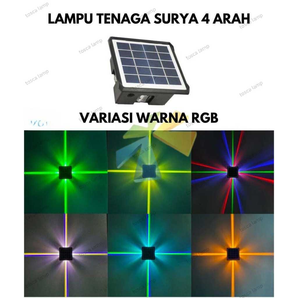 SAMMY  Lampu Tenaga Surya 4 Arah Lampu Hemat Energi//Indoor Outdoor