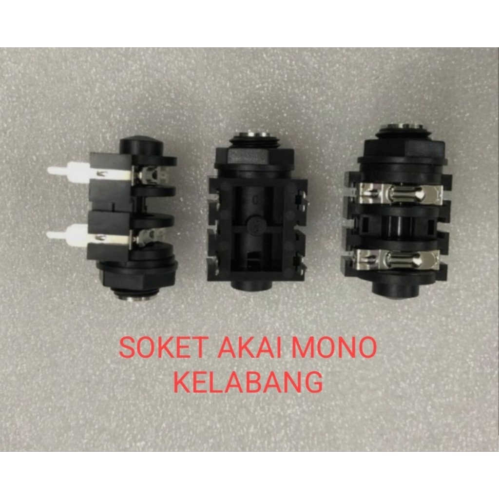 SOKET MIC AKAI MONO & STEREO 6.5mm TEMBAGA KUALITAS BAIK