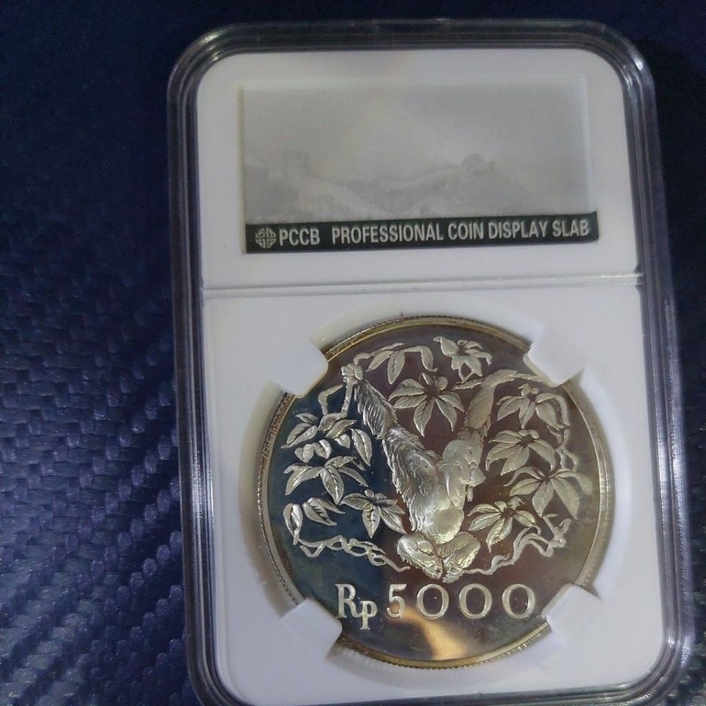 Koin Indonesia Proof Perak Silver Orang Utan 1974 Rp 5000 Rare