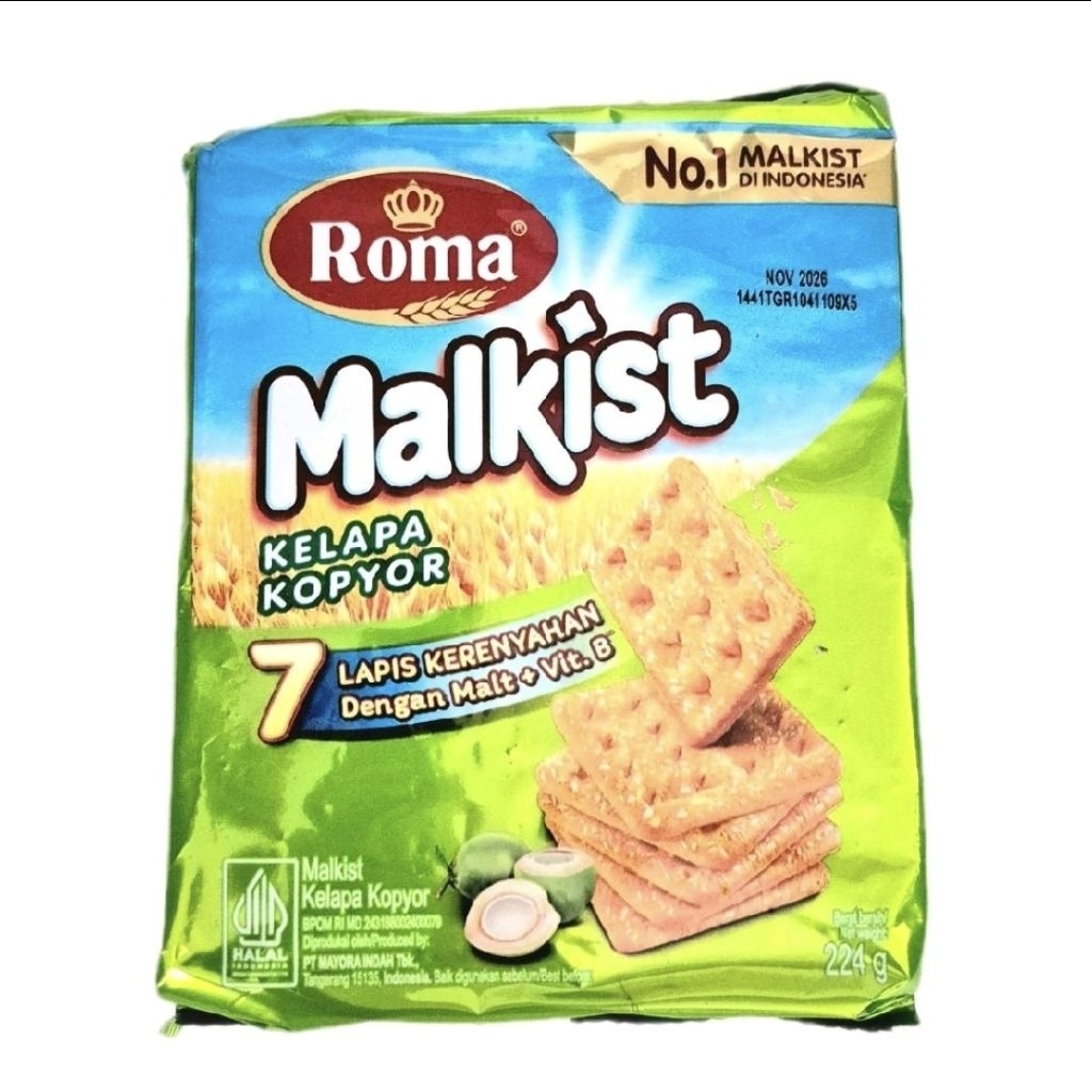 Biskuit Roma Malkist Kelapa Kopyor 224g