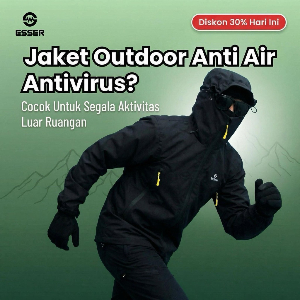 esser Jaket Gorpcore Jeramy Limited edition Jaket Pendaki Anti air