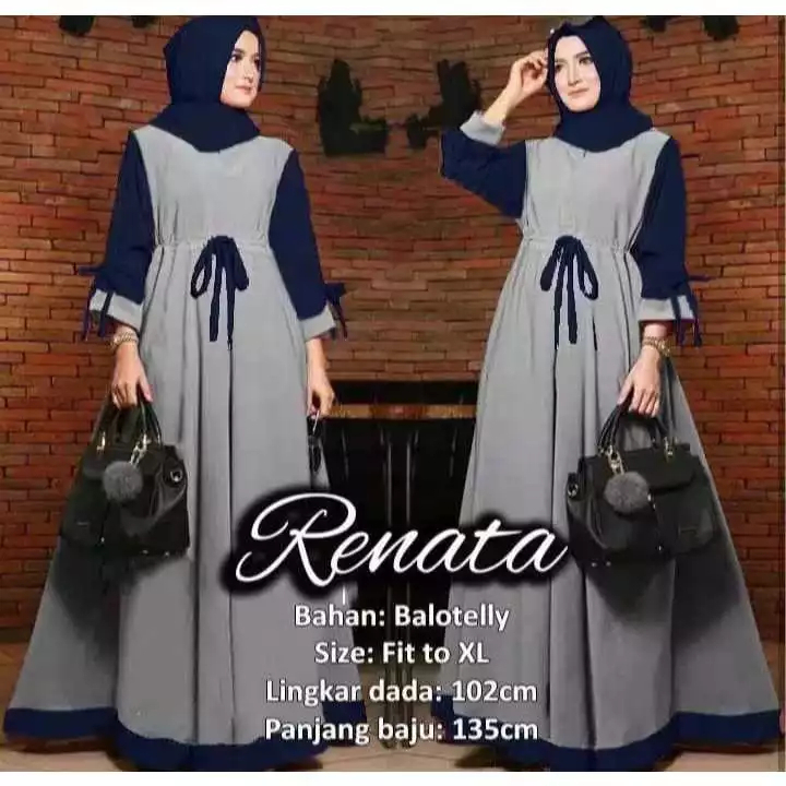 Gamis Salur Kombinasi Polos Hitam Putih Garis Samping Miring Silang Belakang Terbaru