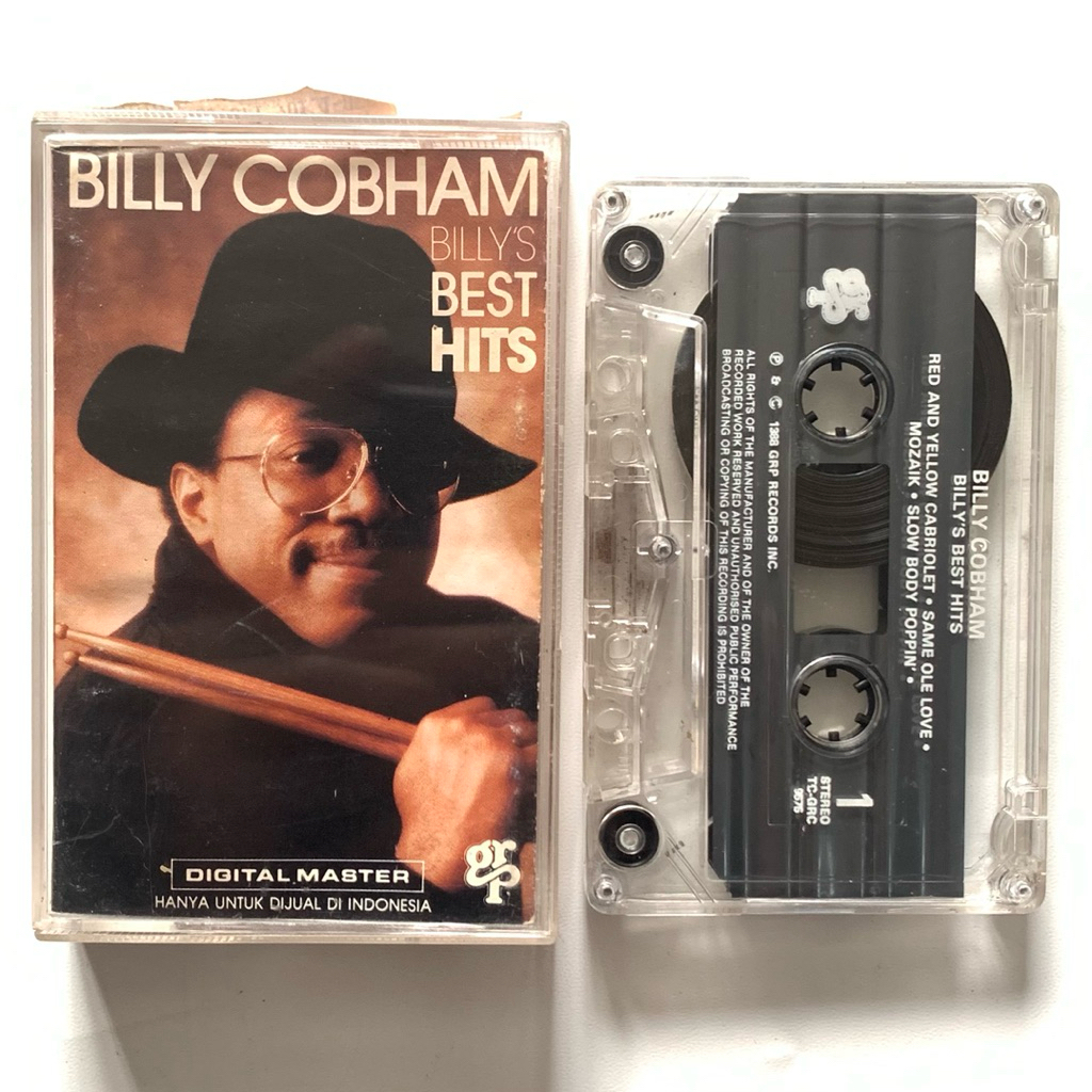 Kaset Pita Jazz Billy Cobham - Billy’s Best Hits (1988 GRP RECORDS)
