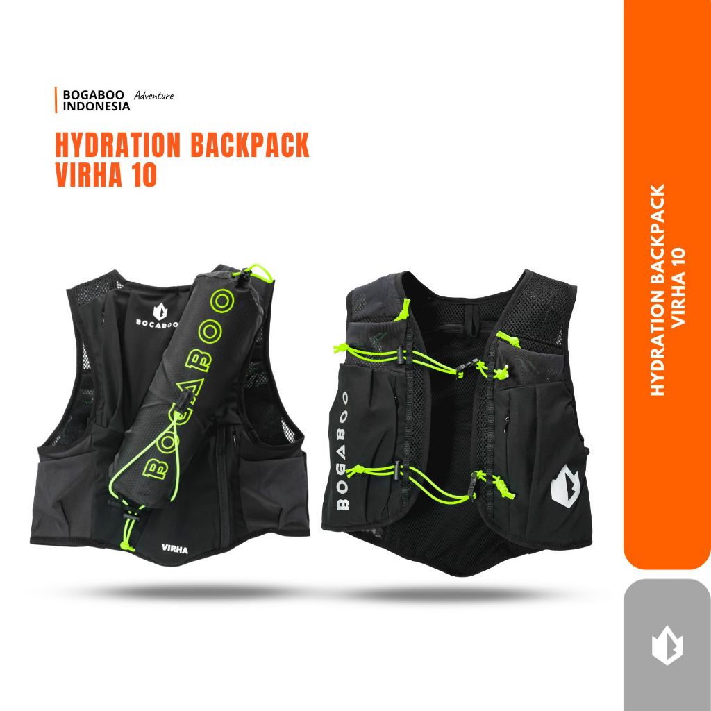 Tas Hydropack Trail Running BOGABOO VIRHA  10 L + quiver - Tas Lari - Tas Trail Running - Tas Motorc
