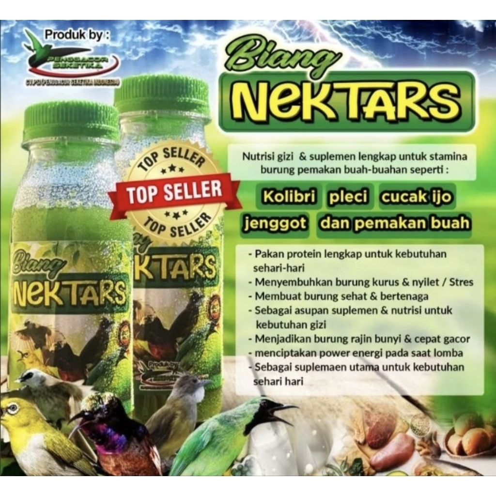 BIANG NEKTAR KOLIBRI SOGON PLECI NEKTAR SOGON NEKTAR GACORMAXX METABOLISME BURUNG ORIGINAL