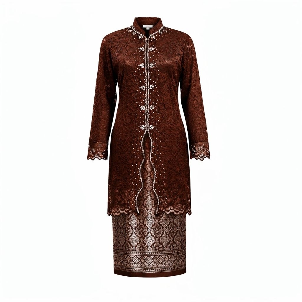 Kebaya Najwa Brokat Hight Quality Payet Mutiara / Kebaya Kurung Tunik Modern Lamaran Wisuda Kondanga