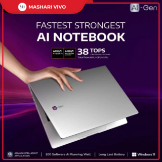 LAPTOP ADVAN AI GEN Amd Ryzen 7 8845HS RAM 16GB SSD 512GB 14'' Ips 100% Srgb Windows 11