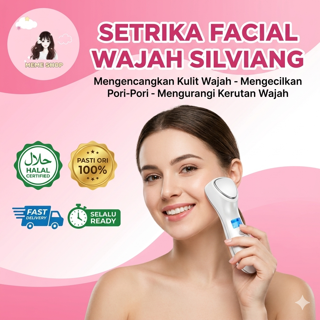 Setrika Wajah Silviang Skin Care Generasi #3 KK Indonesia, Alat Pengencangan Kulit Wajah