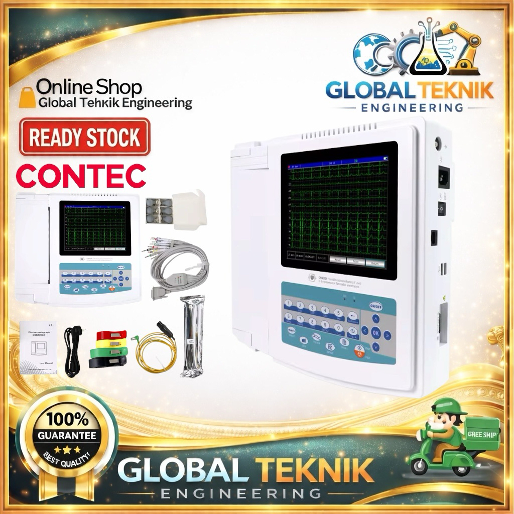 Digital 12-lead 12-channel Electrocardiograph ECG/EKG CONTEC ECG1200G
