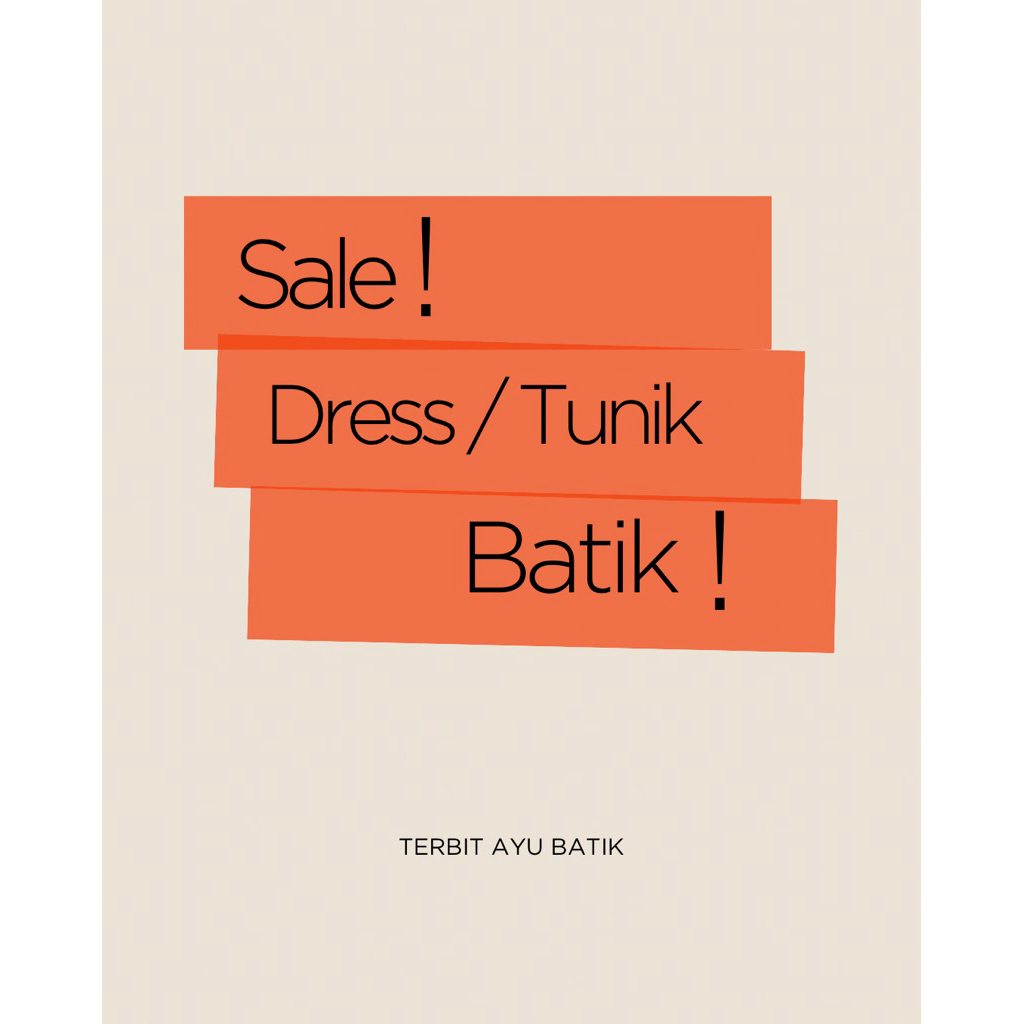 Clearance sale dress / tunik batik last stock