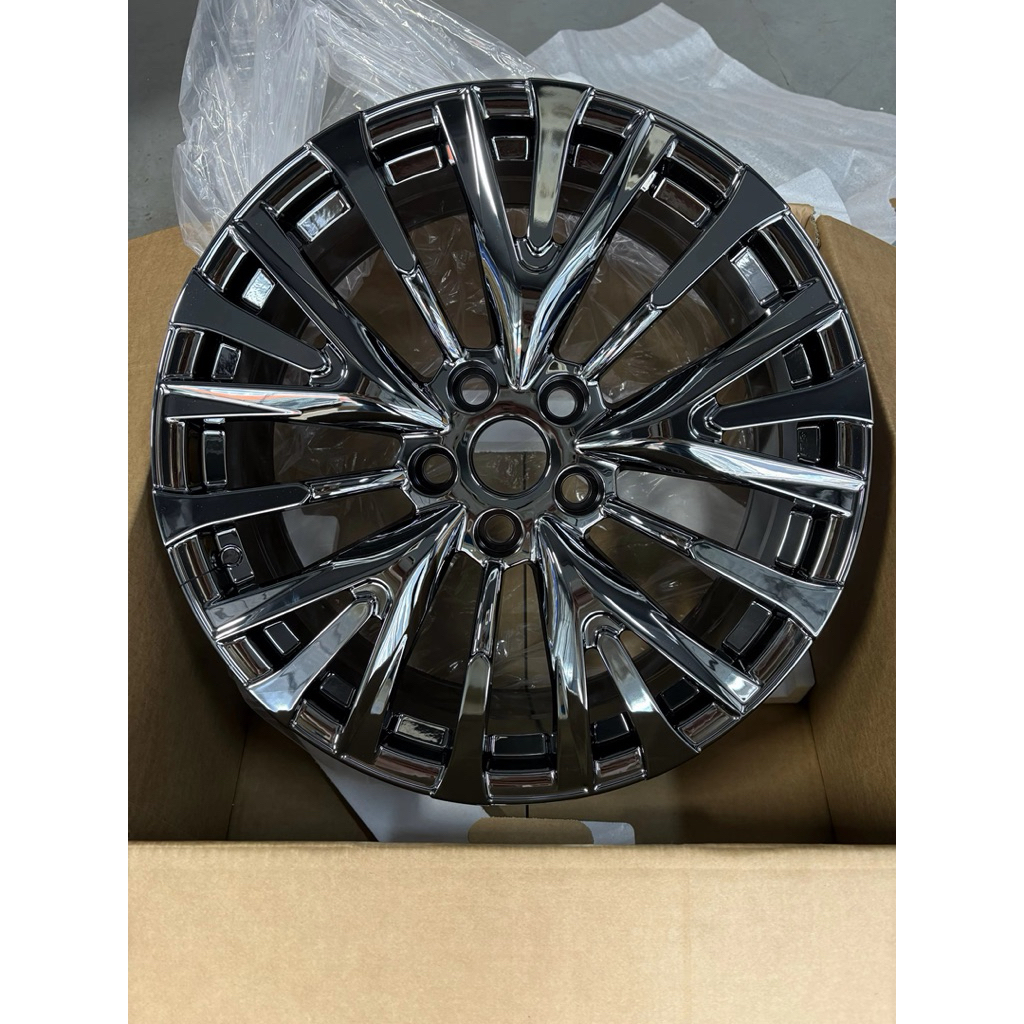 Velg Alphard Ring 19 OEM Style Chrome Black Luxury | PCD 5x114.3 | Velg Alphard Vellfire Harrier Inn