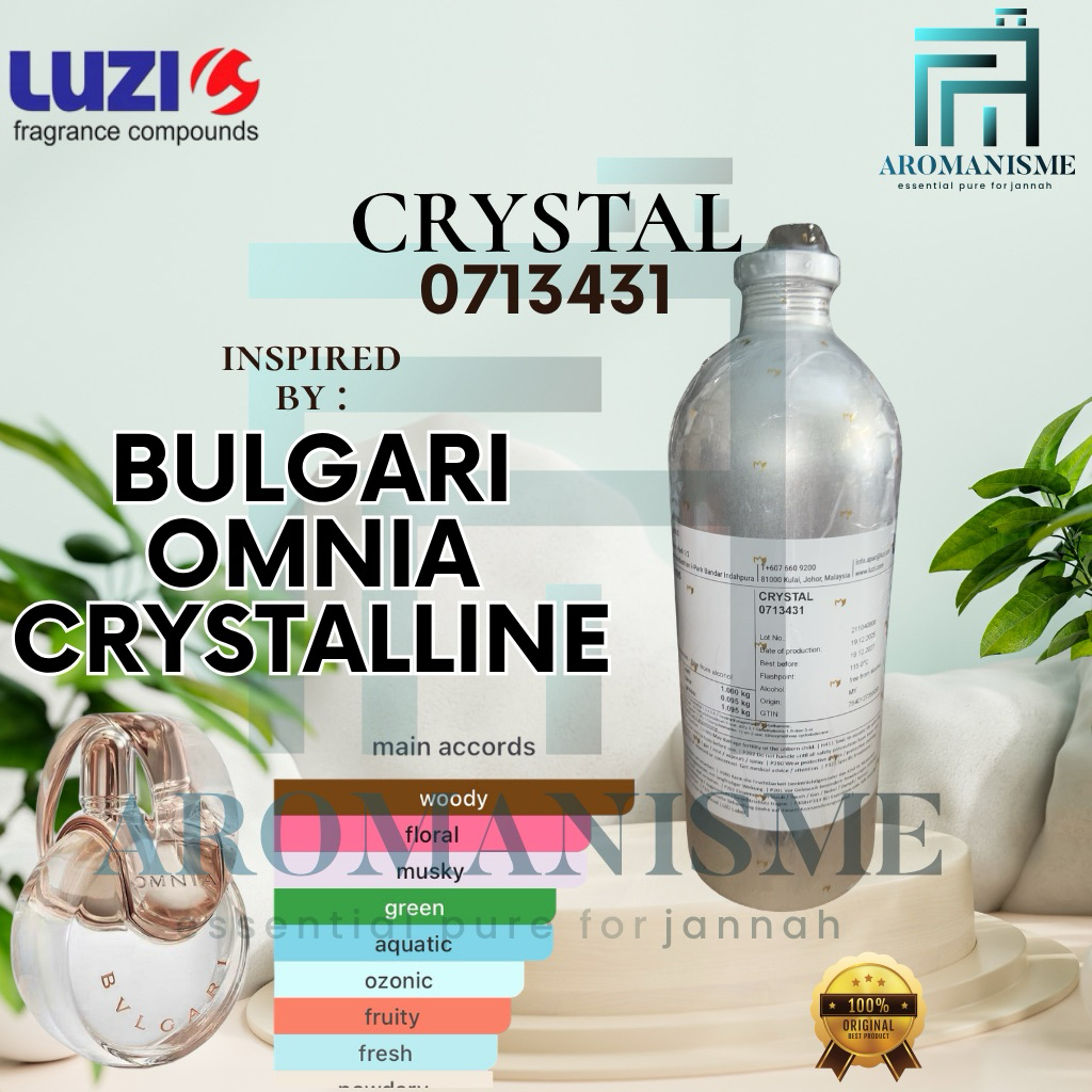Bibit Parfum Bulgari Omnia Crystaline By Luzi Crystal 50ml / 100ml