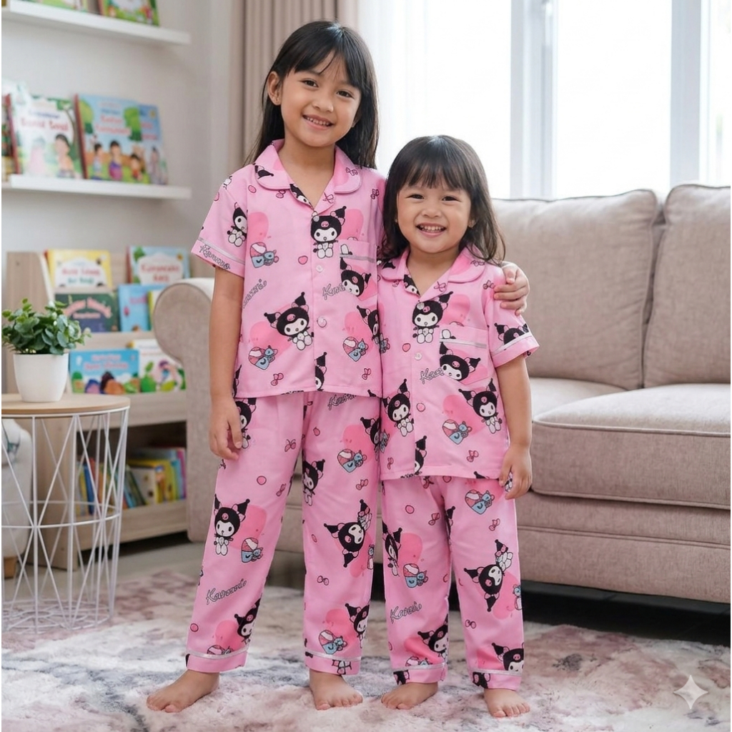 Promo piyama anak murah piama anak perempuan motif lucu untuk anak usia 1-10 tahun