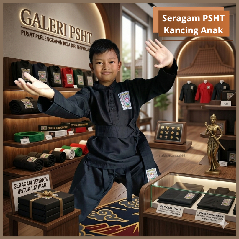 Sakral Siswa Psht Kancing Anak / Seragam Siswa Psht/ Seragam Pencak Silat / Baju Silat