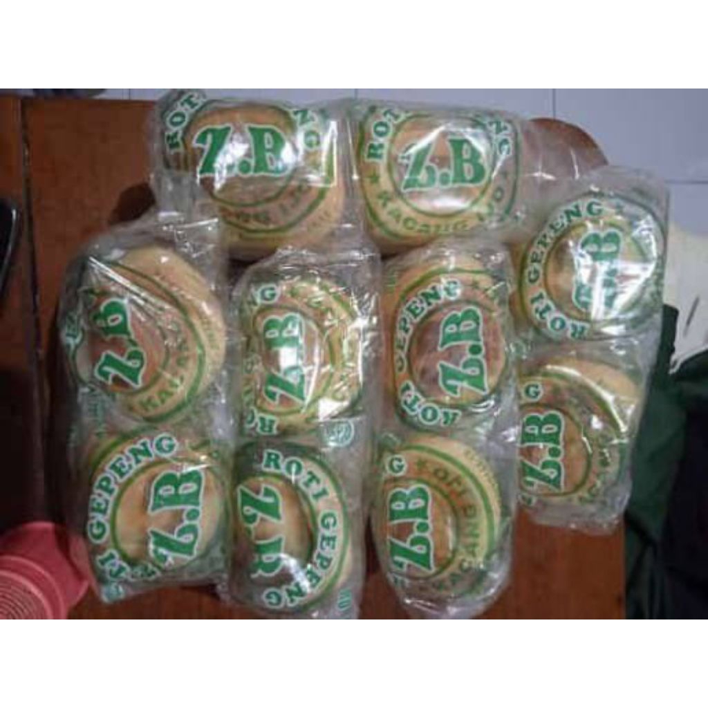 10 pcs Roti Gepeng Lembut Z.B dengan Rasa Coklat, Kacang Hijau, Kelapa