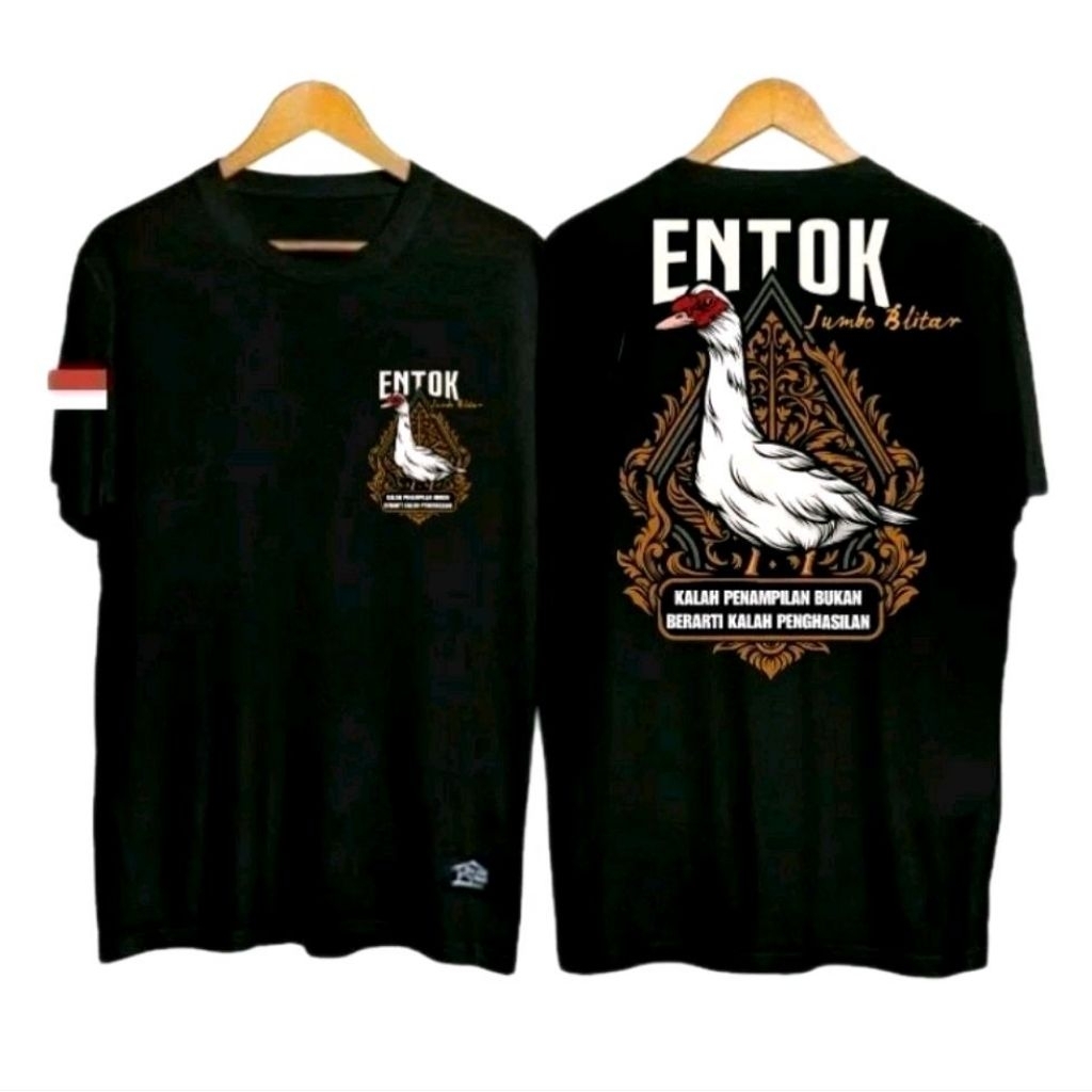 KAOS ENTOK JUMBO BLITAR BINGKAI COKLAT BUKAN KALAH PENGHASILAN