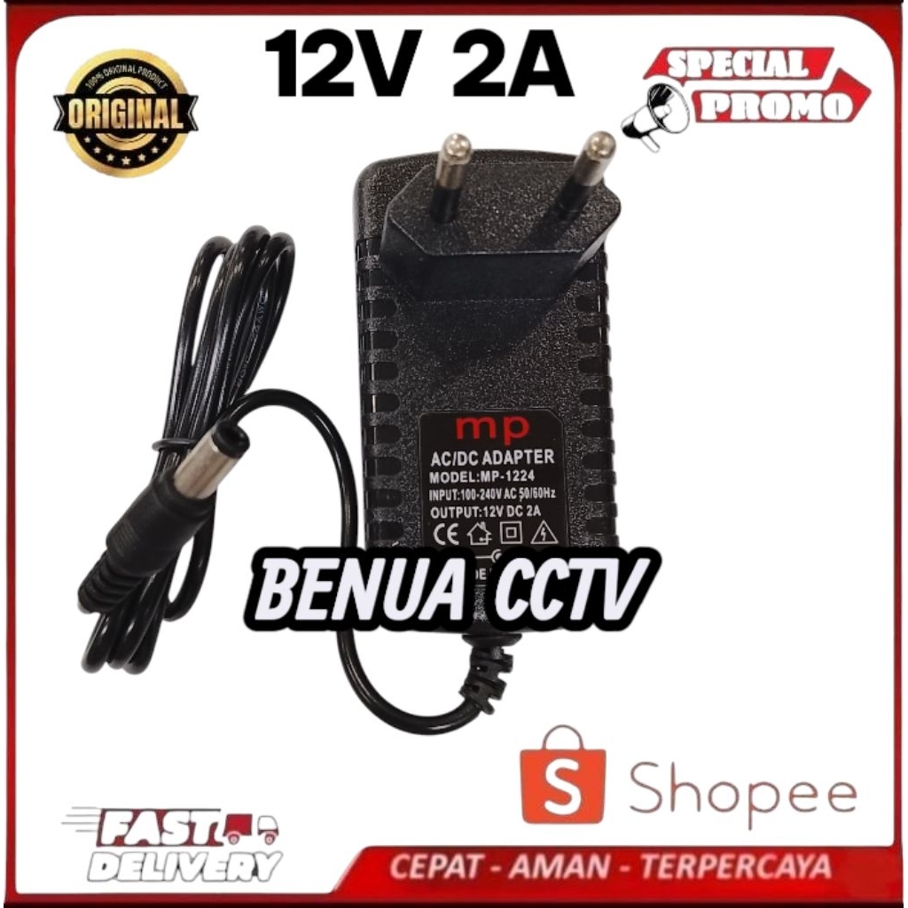 Trafo Adaptor 2A 12V Adaptor 12 Volt 2 Ampere Kualitas Bagus 24 Watt