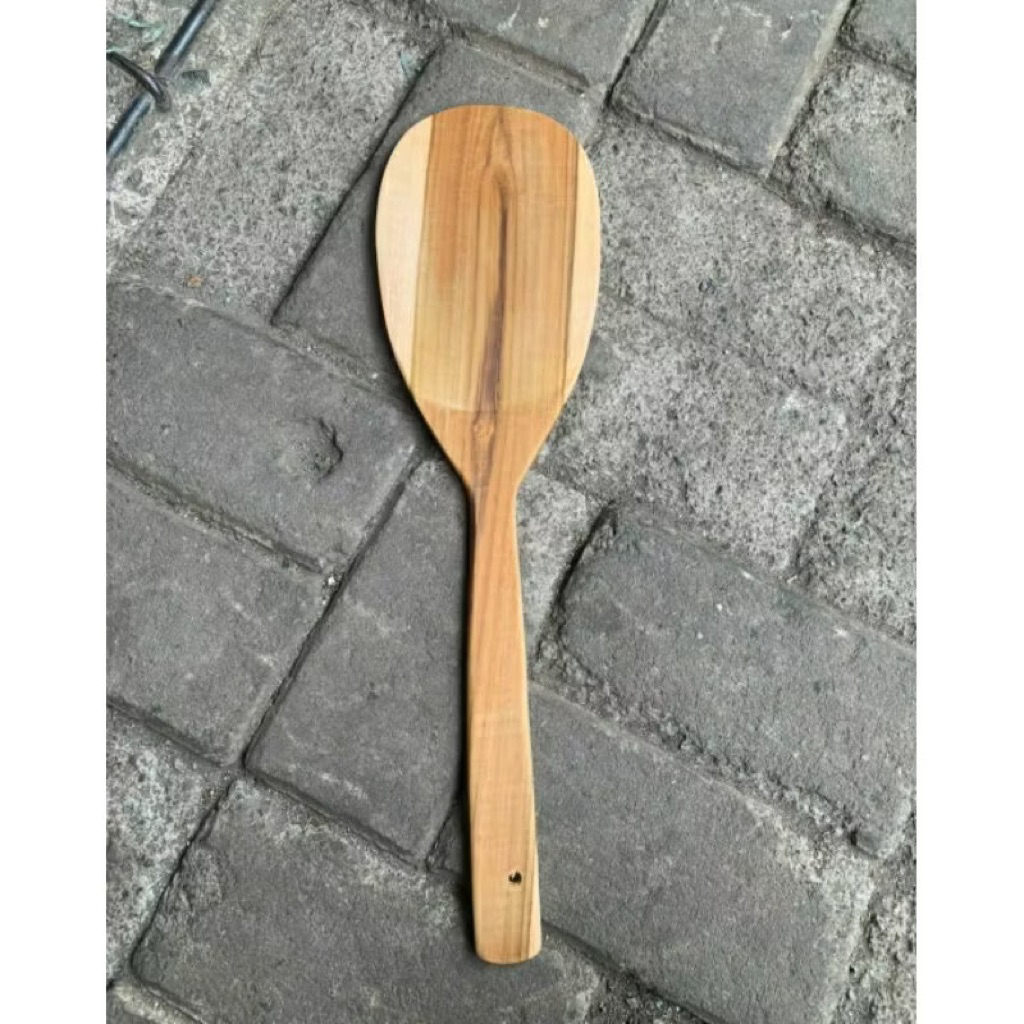 Centong Nasi Kayu Jati JUMBO / Centong Kayu Besar Tebal untuk Nasi