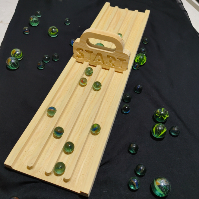 jalur balap kelereng marble run race
