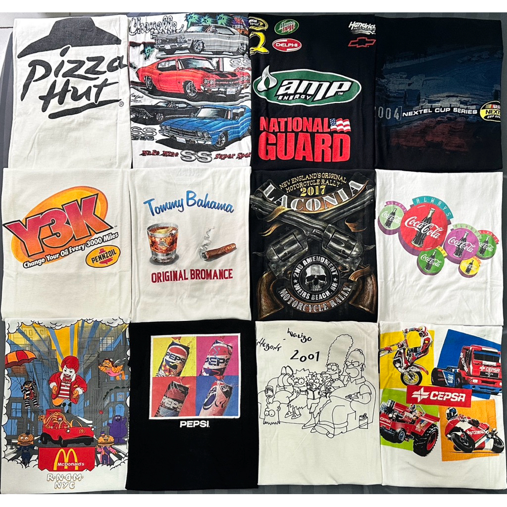 Borongan kaos vintage 13 pcs
