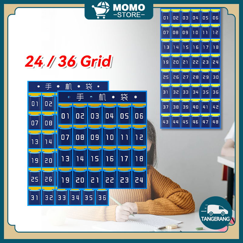 24 Slot / 36 Slot Tas Tempat Penyimpanan HP Dinding Rack HP Serbaguna Rak HP Banyak Multifungsi Untu