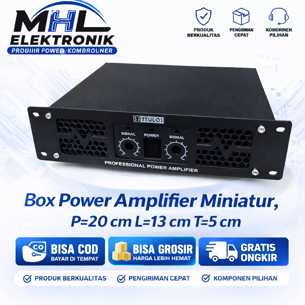 Box Power Amplifier Mini Miniatur Build Up Stulos