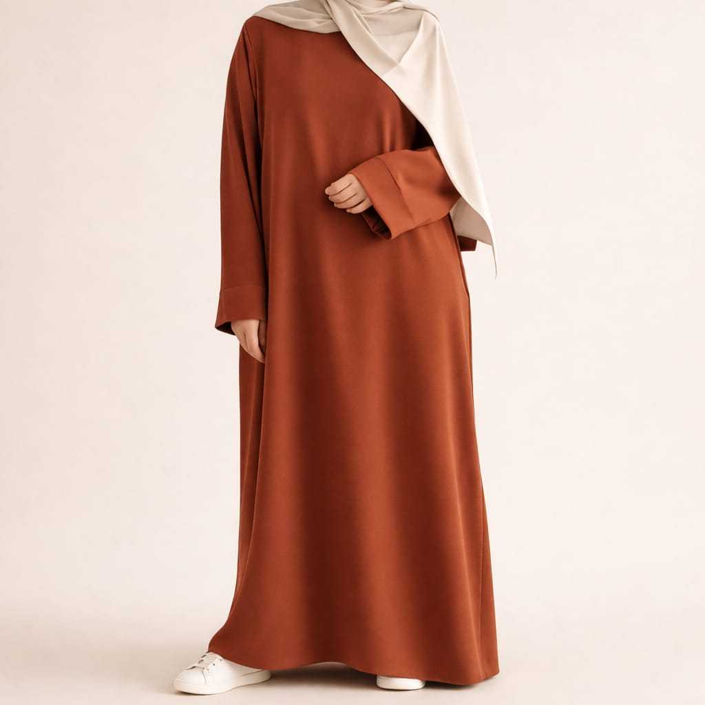 Gamis Polos Simple Elegan Terbaru