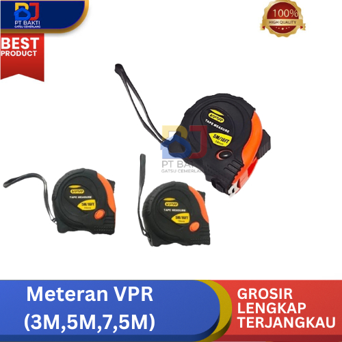 Meteran Karet / Meteran / Meteran Tukang VPR / Measuring Tape / meteran tukang 3m,5m,7,5m
