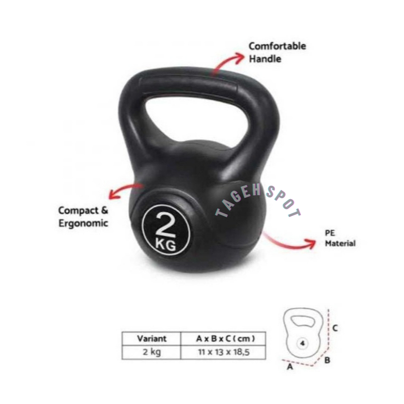 KETTLEBELL ROX 2 KG 4 KG BARBEL ORIGINAL / ALAT OLAHRAGA ALAT FITNES KETTLEBELL BARBEL