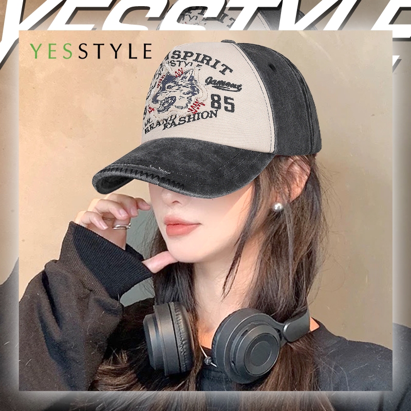 Yesstyle Topi Baseball Unisex Gaya Vintage Topi Bisbol Denim Wash