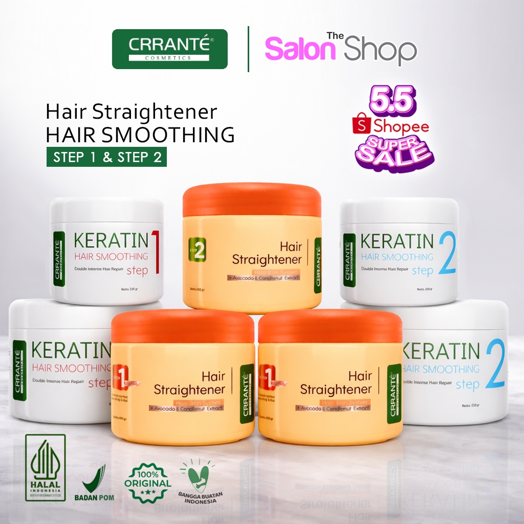 Crrante Hair Straightener Step 1 | Step 2 Opti Straight Pelurus Rambut Rebonding Smoothing | gdkd01
