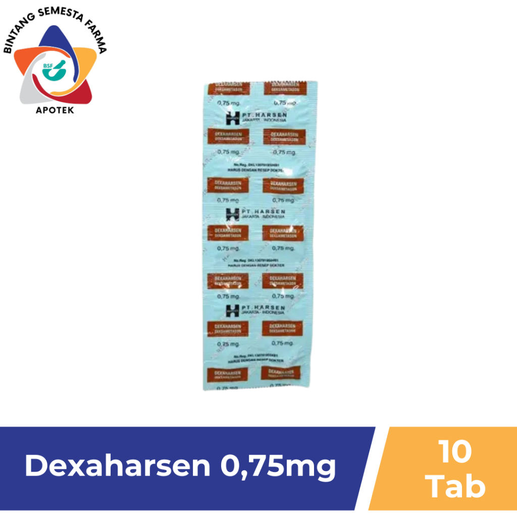 DEXAHARSEN 0.75 MG 0.75 MG 1 STRIP @ 10 KAPLET