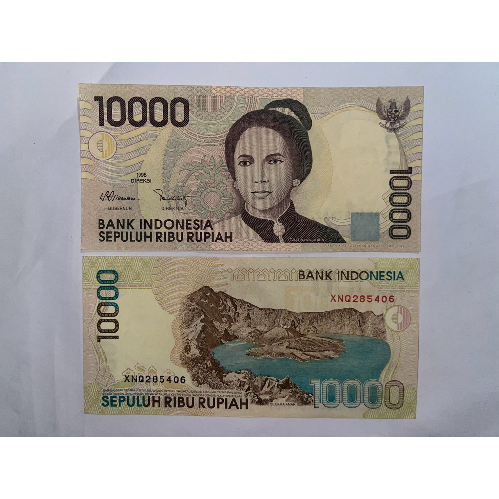 Uang kuno Rp 10000 cut nyakdien tahun 1998