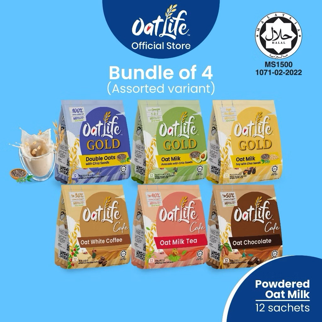 OatLife Gold Double oats / Oat milk with Avocado / Oat milk with soy / Oat white coffee / Oat chocol