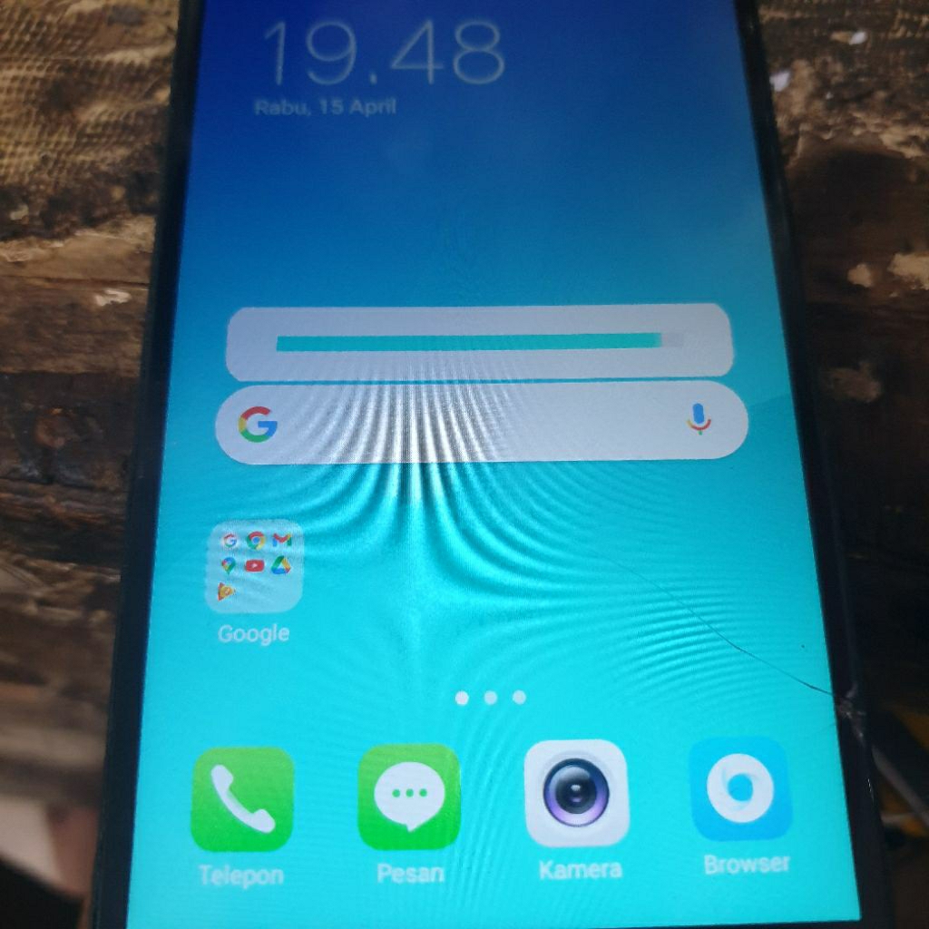 lcd oppo a57 lama minus retak