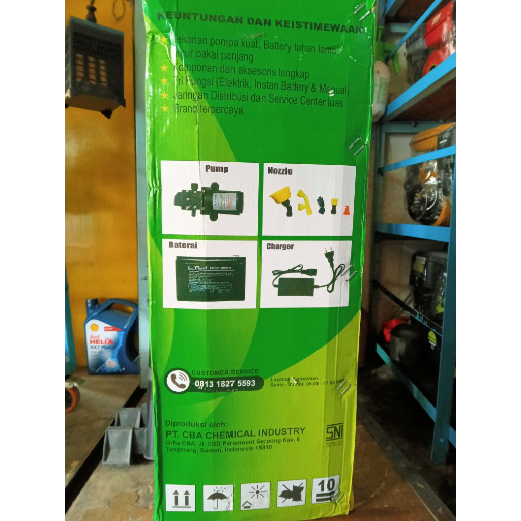 Sprayer Elektrik 16 Liter CBA 3 in 1 - Desain Elegan, Baterai Rechargeable, Nozzle Multifungsi