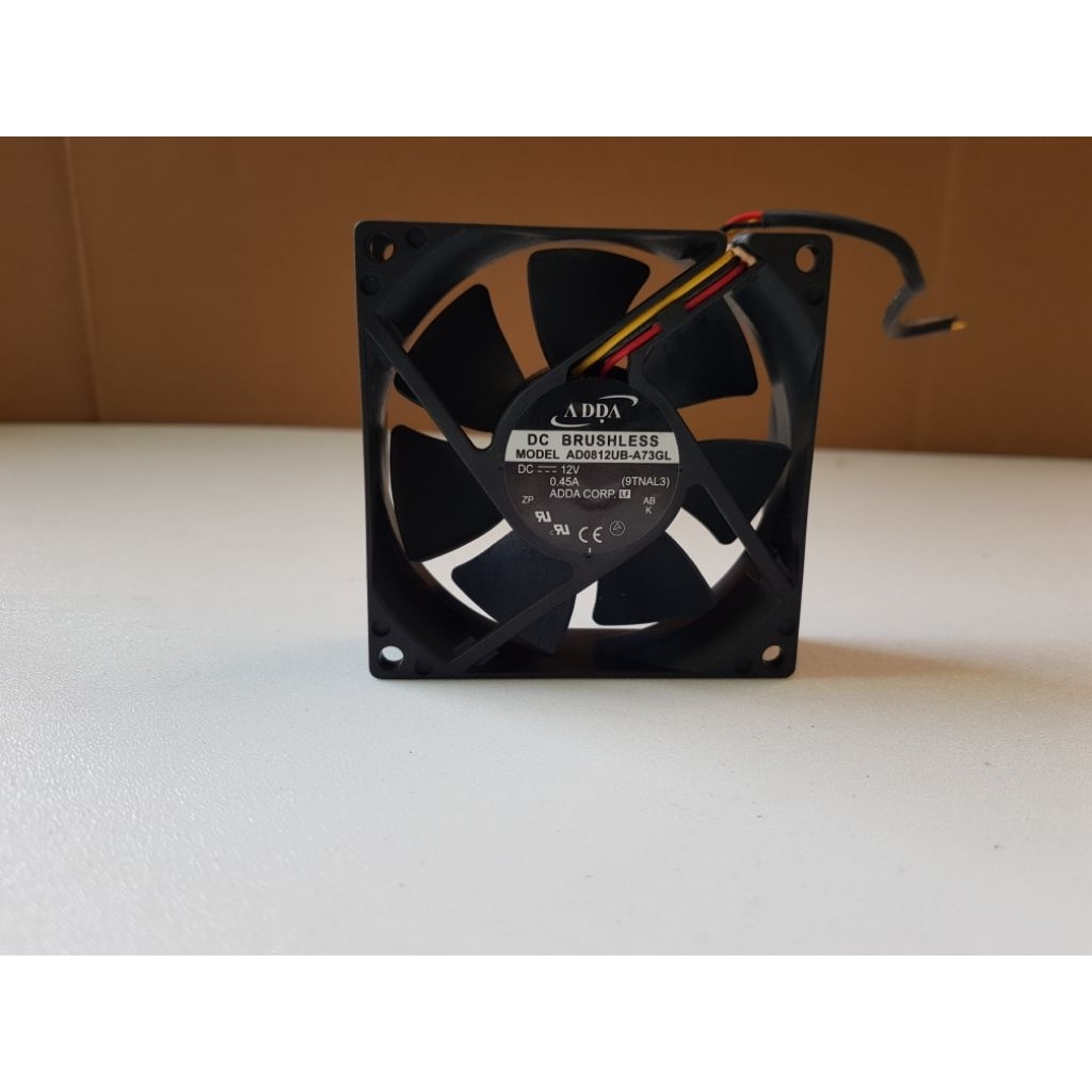 Fan kipas ADDA DC 12V_0.45A 8X8CM 3pin