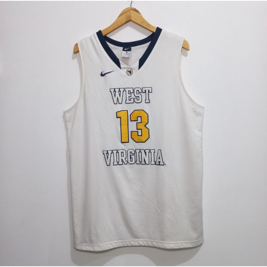JERSEY BASKET NCAA ORIGINAL WEST VIRGINIA UNIVERSITY #13 - PUTIH