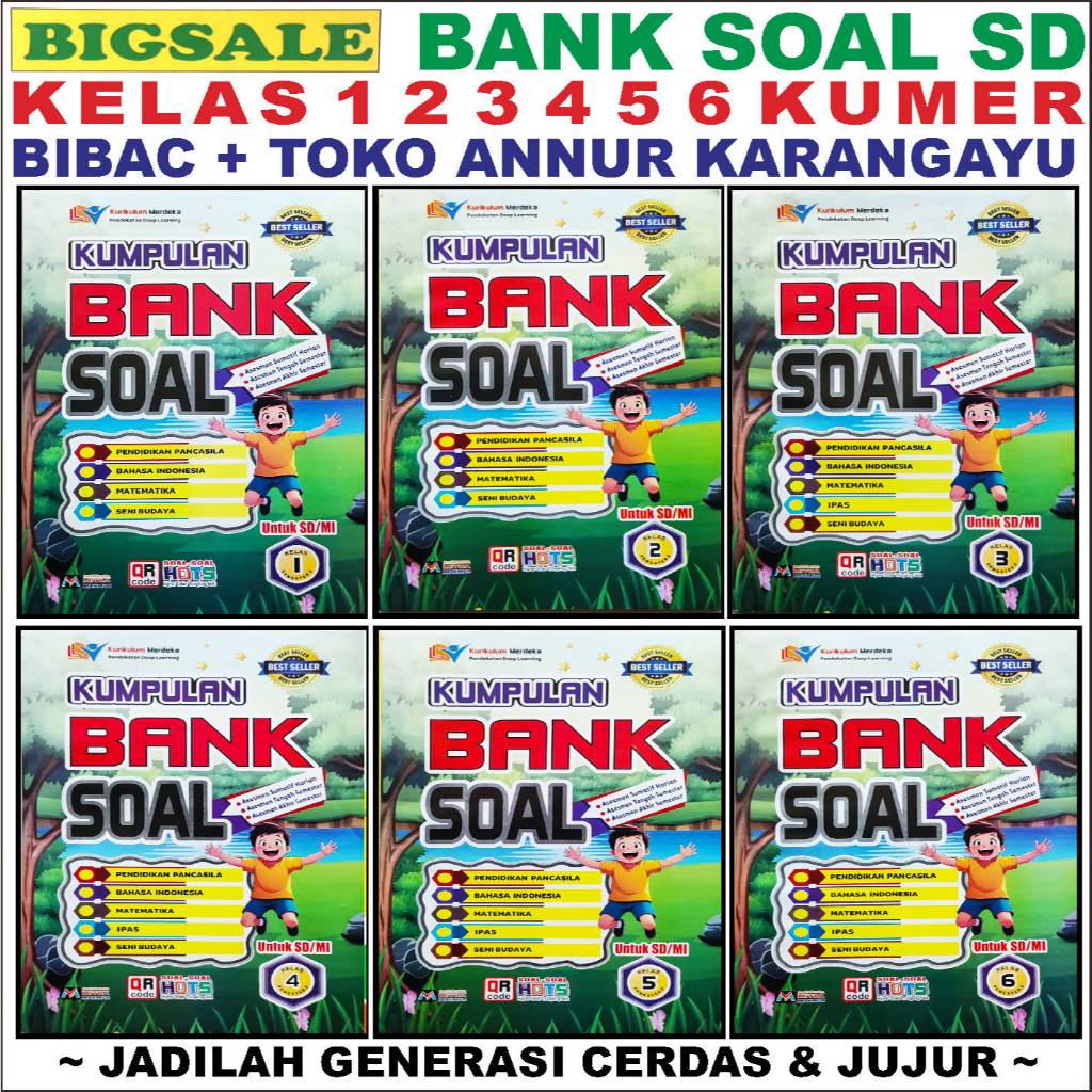 Bibac9+1 Bank Soal + Kunci Sukses 9 Bonus 1 Kelas 1 2 3 4 5 6 SD Big Sale Beli 9+1 Gratis Sukses Pin