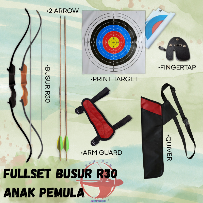 Paket Olahraga Panahan Anak SD SMP Pemula Lengkap Busur Panah Anak Pemula R30