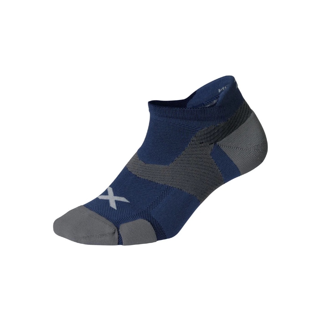 Ratu Diskon 2XU Vectr Cushion No Show Compression Sock UA5043e-BSL/GRY