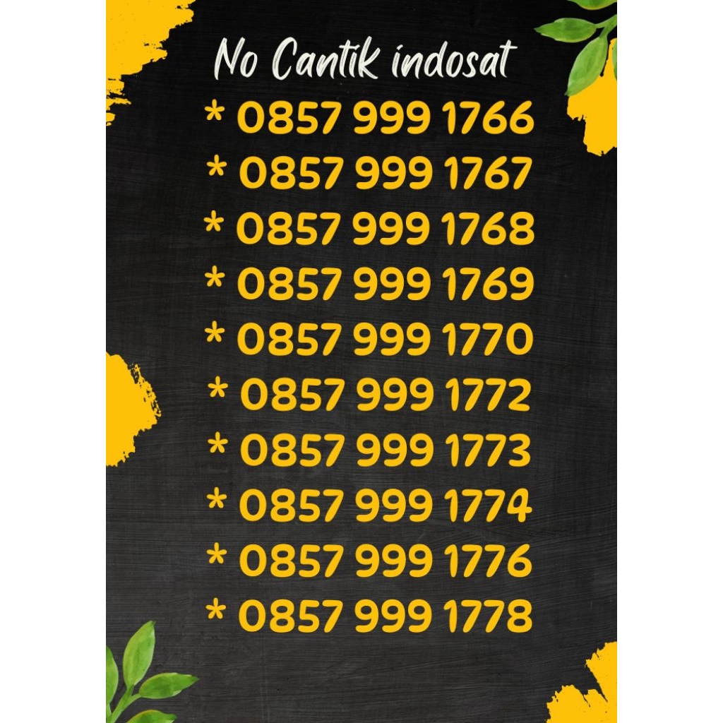 NO CANTIK INDOSAT 999