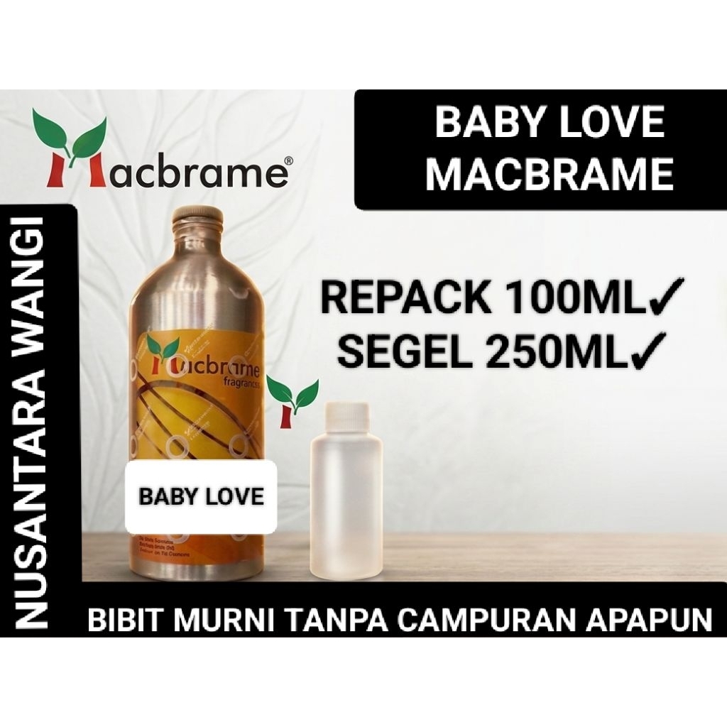 (100ML) BABY LOVE MACBRAME 100ML & 250ML / BIBIT PARFUME MURNI AROMA BABY LOVE by MACBRAME SEGEL 250