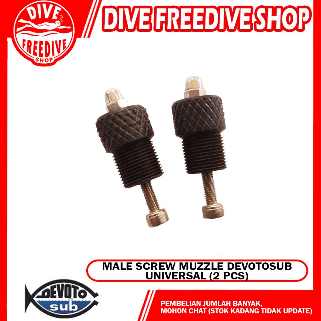Male Screw Muzzle Devotosub Universal Spearfishing Accessories Aksesoris Speargun Panah Ikan Spearo 