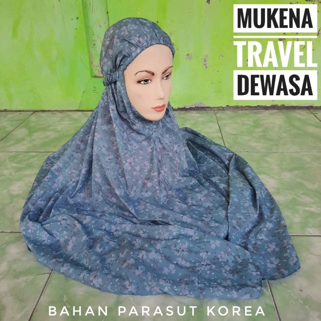 Mukena terusan bordir parasit/parasut