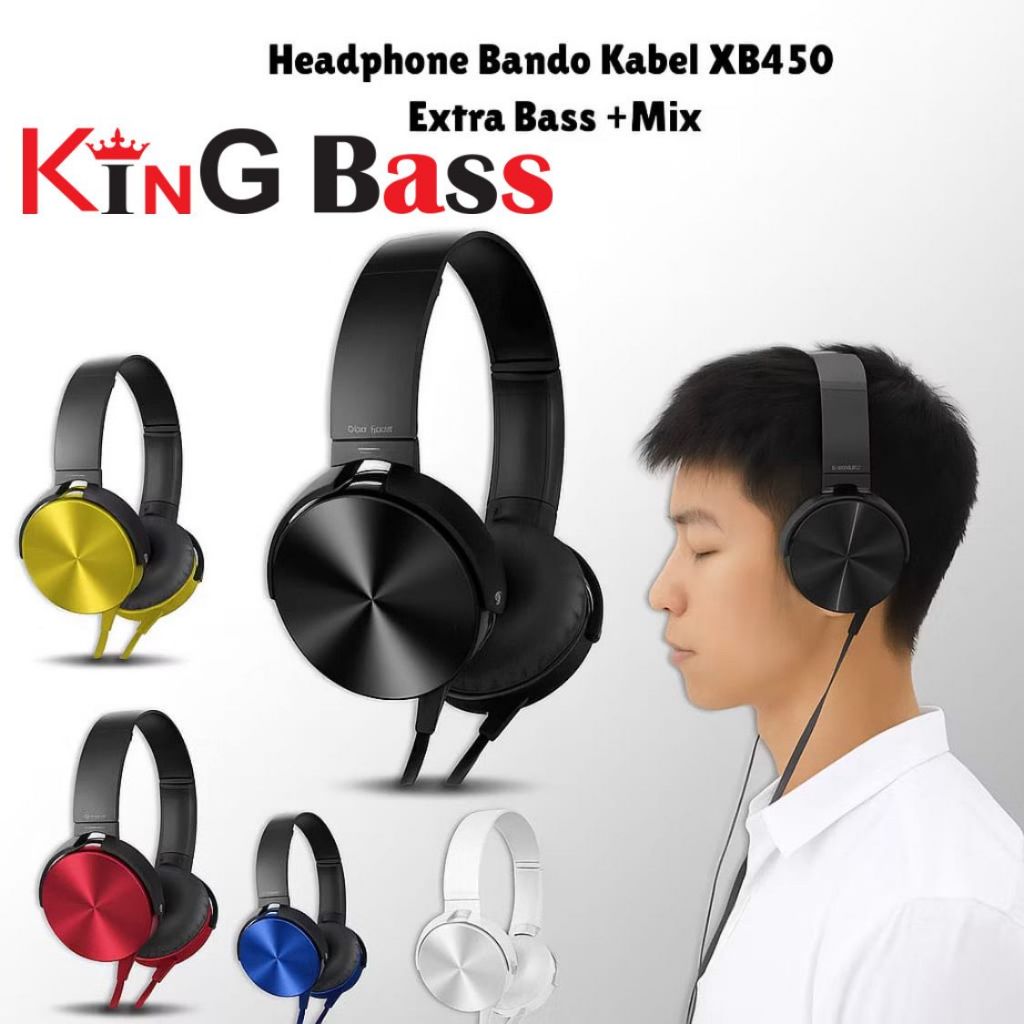 GROSIR HEADPHONE BANDO GAMING XB450 SERIES G5 EXTRA BASS BIG HEADSET PUBG MOBA AOD COC BY. SULTAN