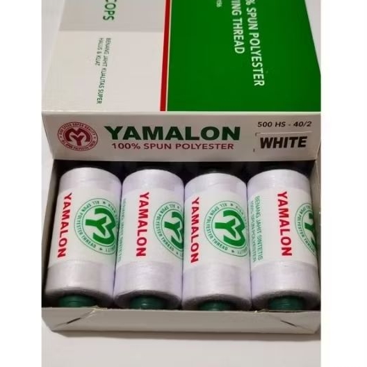 benang jahit putih yamalon